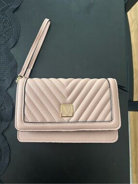 Victoria's Secret Quilted Wristlet Clutch in Blush